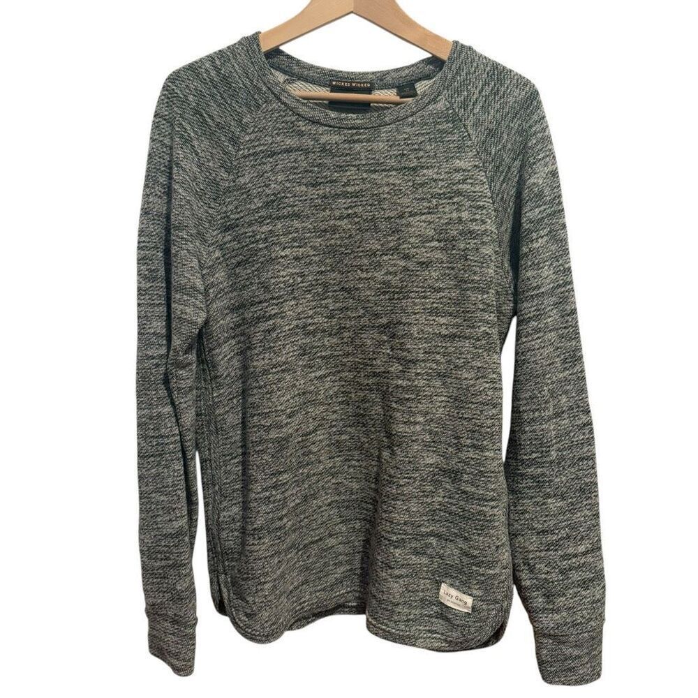 Scotch & Soda Wicked Wicked Lazy Gang Spacedye Green Sweatshirt Size M